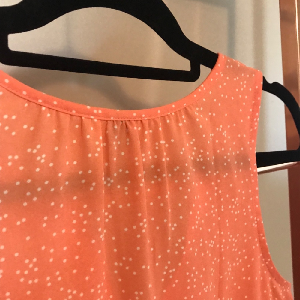 Maurices peach blouse with dots - Picture 4 of 4